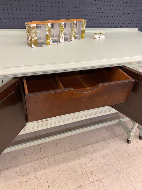 Green buffet sideboard