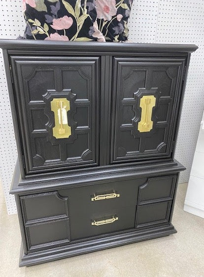 Vintage Black Armoire